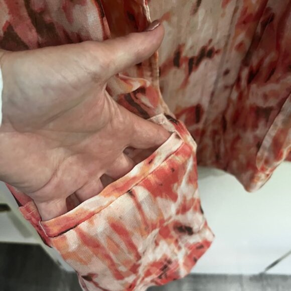 Closet Clearance Open front Vibrant Flowy Blouse/Cardigan - Picture 6 of 8